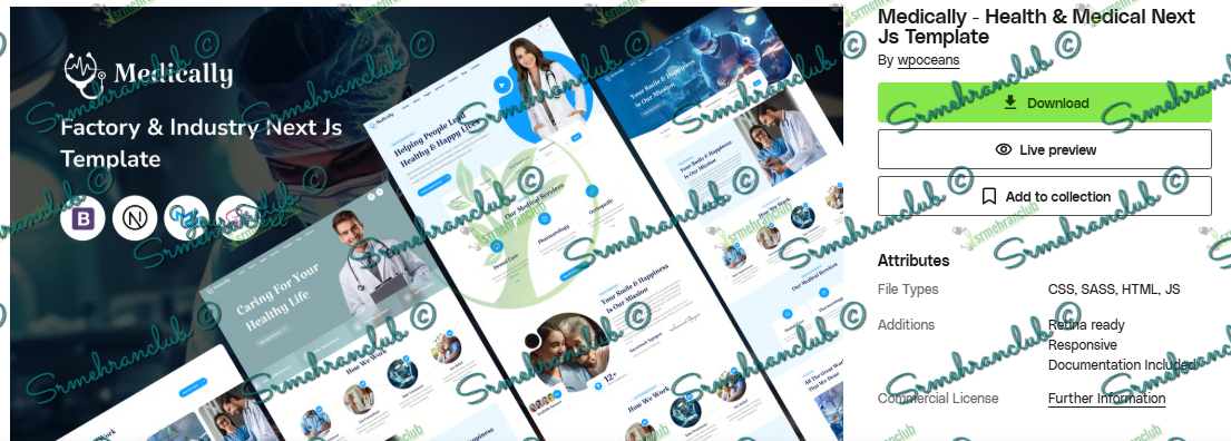 Medically Next.js Template Free Download – Health & Medical GPL