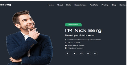 Nick Berg - Responsive Portfolio HTML Template