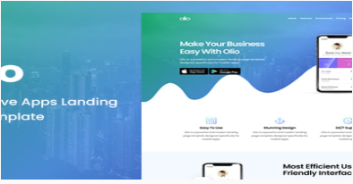 Olio | App Landing Page Template
