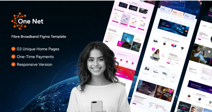One Net - Broadband & Internet Figma Template