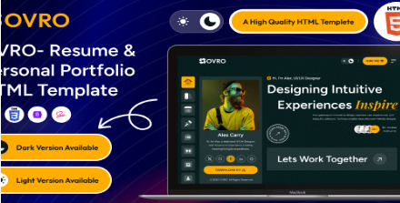 Ovro Gatsby.JS Resume Personal Portfolio Template