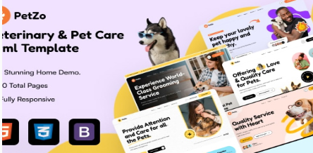PetZo - Veterinary & Pet Care HTML Template