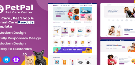 Petpal - Pet Care and Pet Shop React Js Template