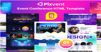 Pixvent Event & Conference HTML Template