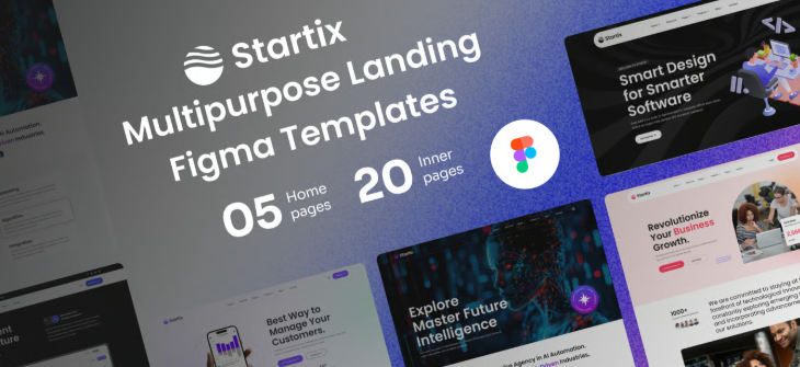 Startix - Multipurpose Saas Landing Figma Template