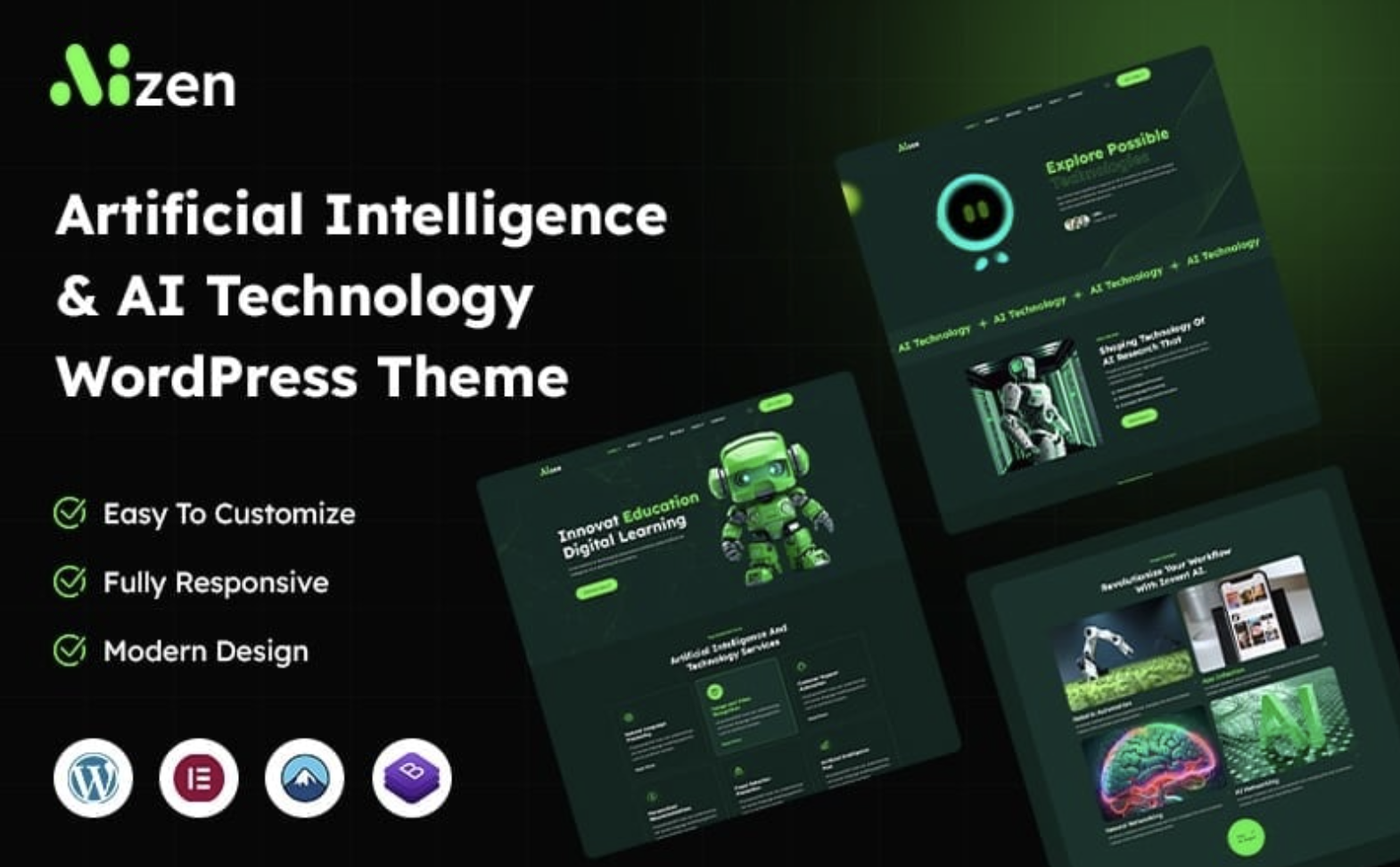 Aizen – Artificial Intelligence & AI Technology WordPress Theme