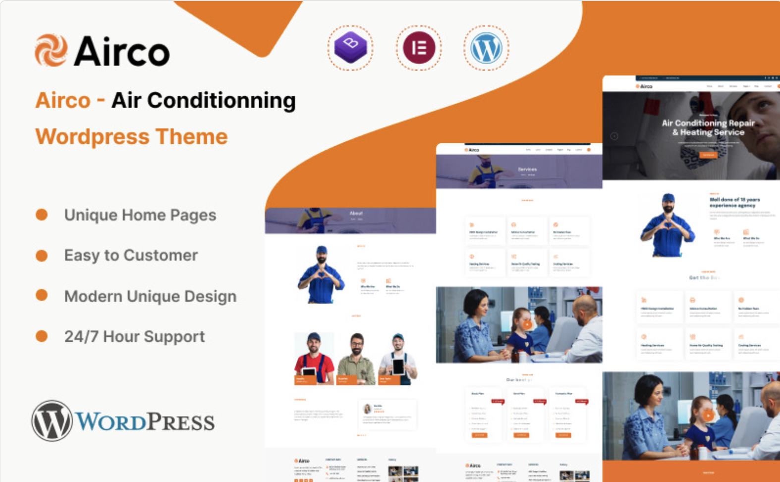 Airco - Air Conditioning Services Wordpress Theme WordPress Theme