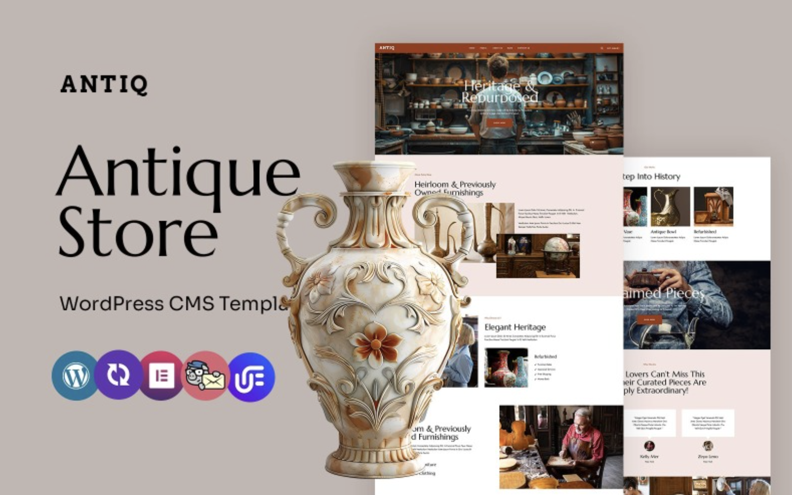 Antiq - Antique Store And Vintage Collection Multipurpose WordPress Elementor Theme WordPress Theme