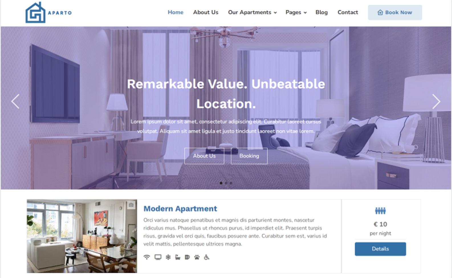 Aparto - Real Estate, Apartment, Building, House, Flat Rent and Sell Booking WordPress Theme