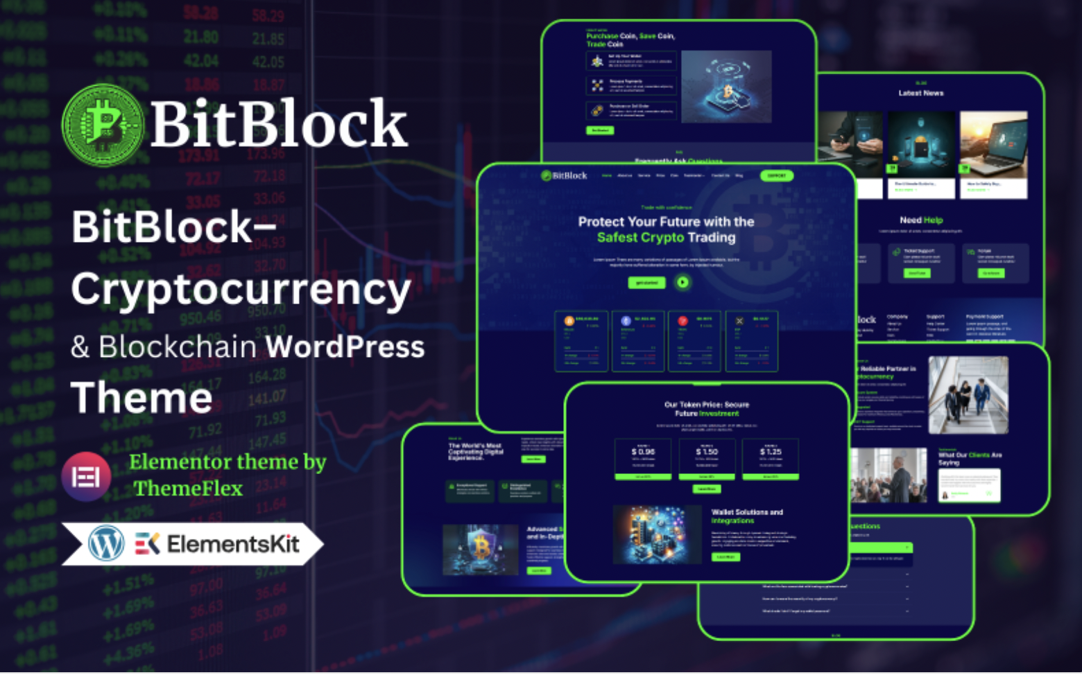 BitBlock – Cryptocurrency & Blockchain WordPress Theme