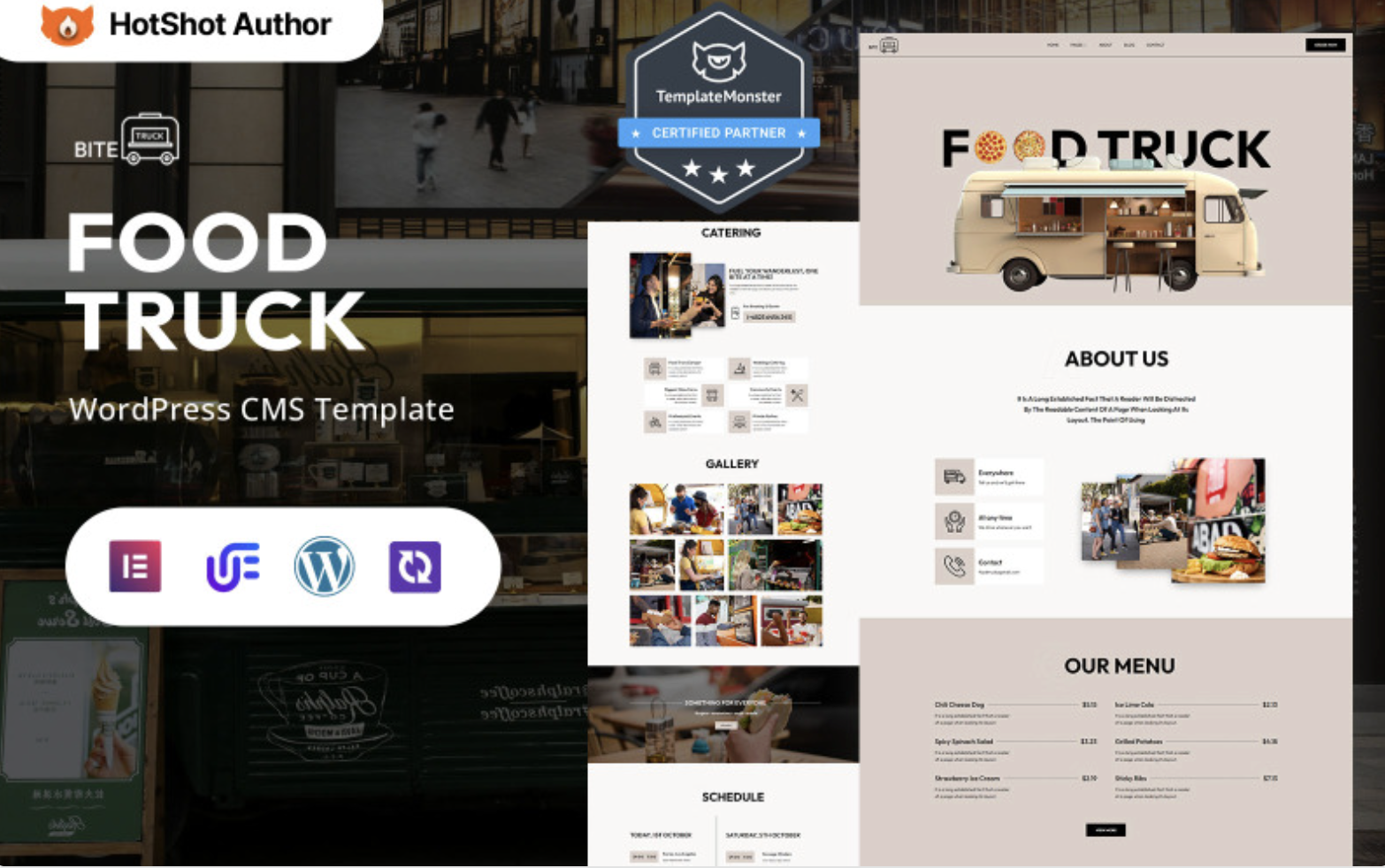 Bite Truck - Gourmet Food Truck And Mobile Catering WordPress Elementor Theme WordPress Theme