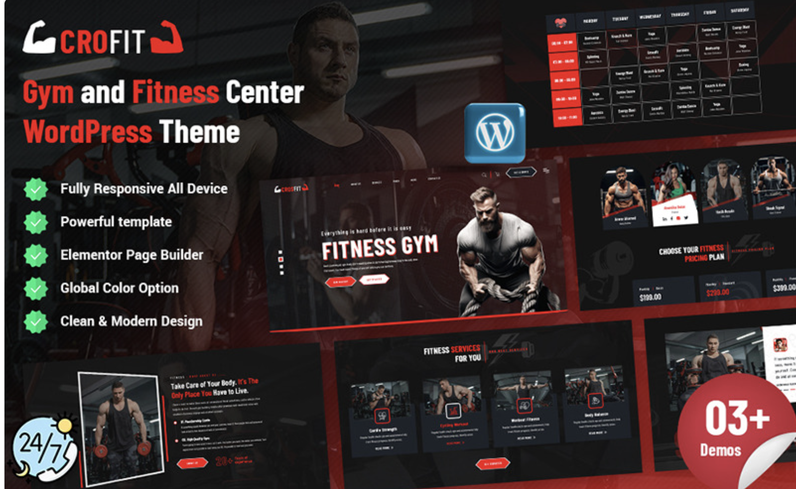 Crofit- Gym & Fitness Center WordPress Theme