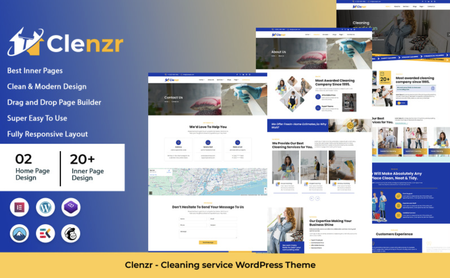 Clenzr - Cleaning Service WordPress Theme
