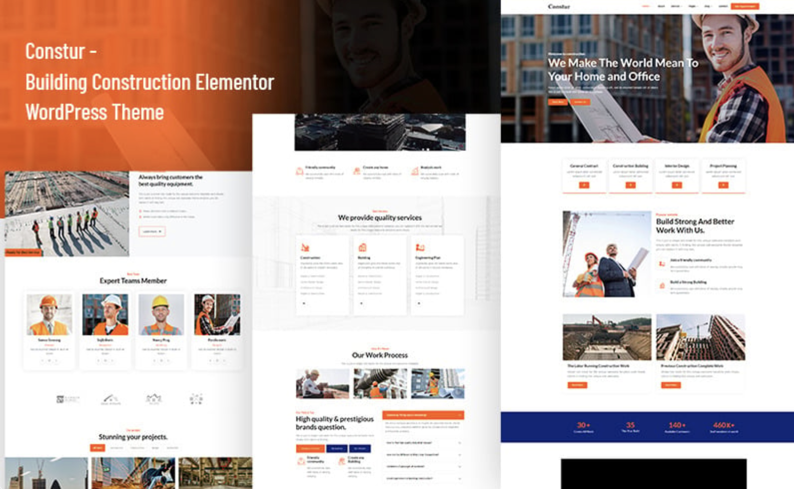 Constur - Building Construction, Architecture, Construction Company Elementor WordPress Theme