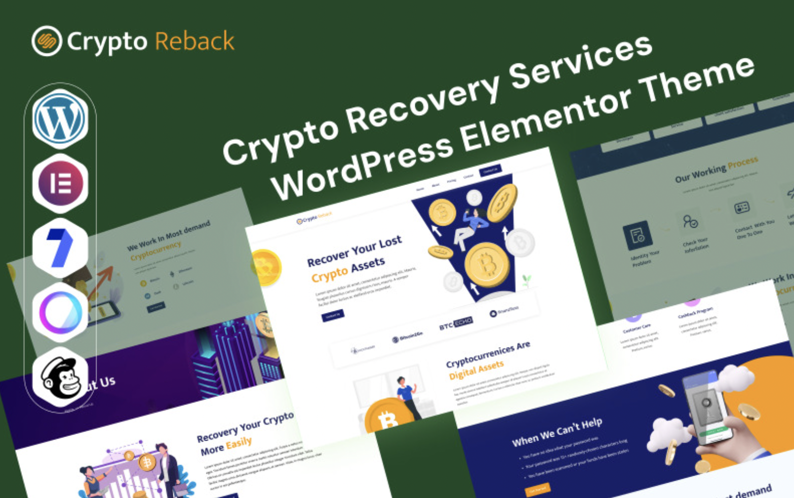 Crypto Reback - Crypto Recovery Services WordPress Elementor Theme WordPress Theme