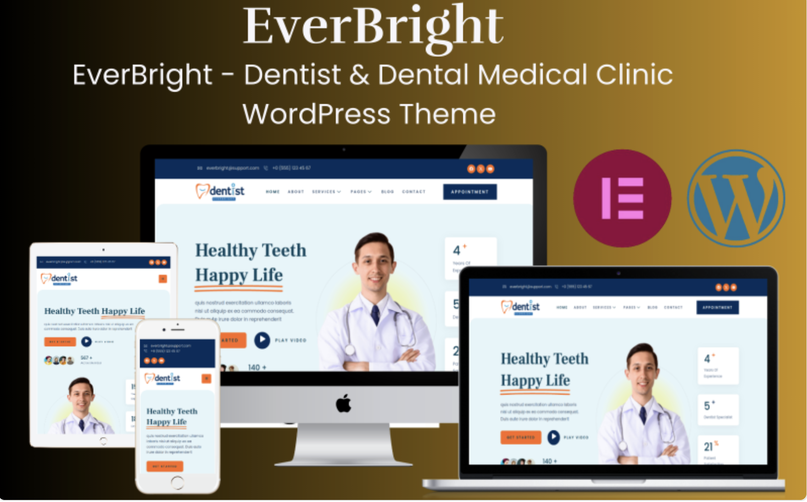 EverBright - Dentist & Dental Medical Clinic WordPress Theme