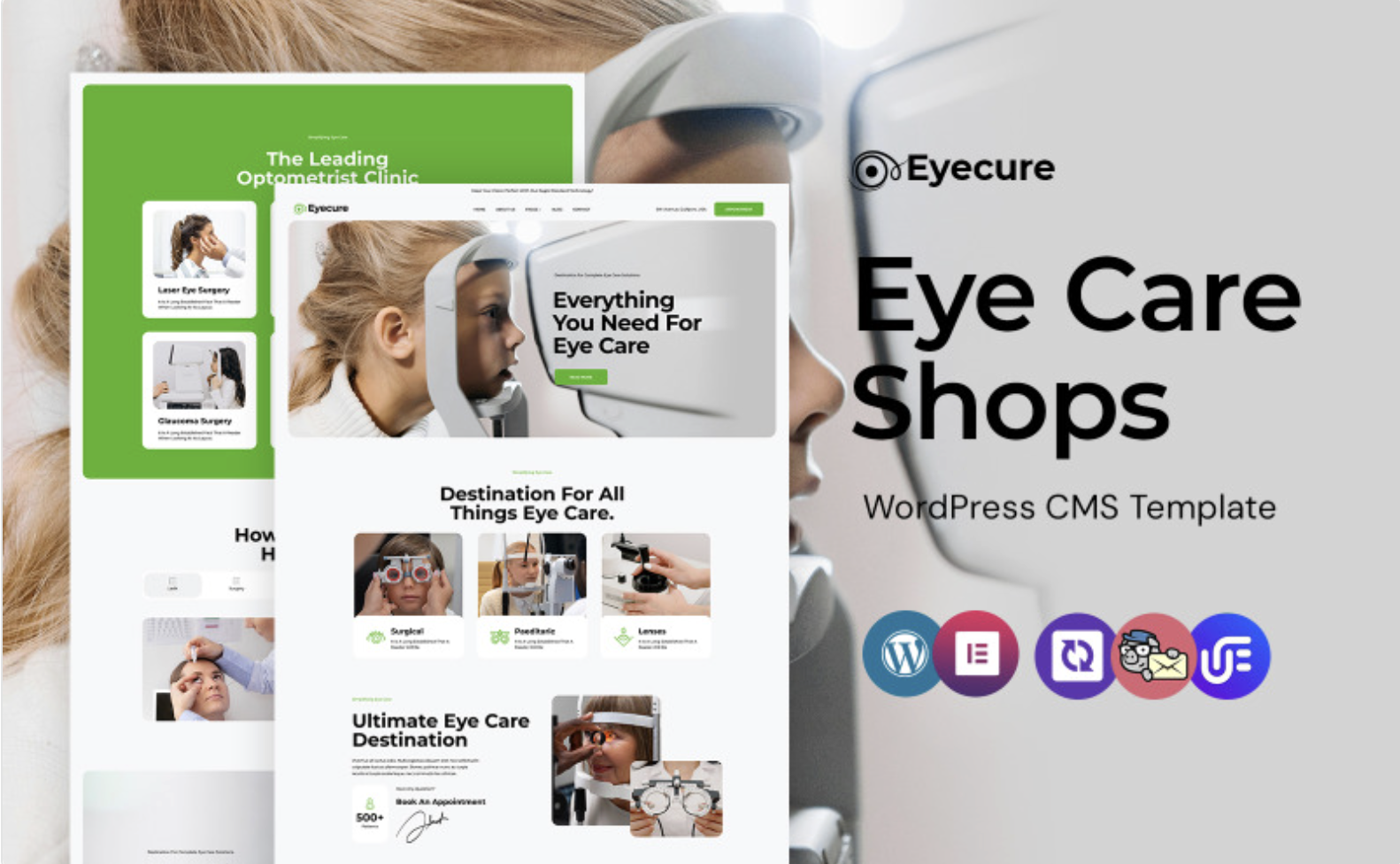 Eyecure - Eye Care Optometrist WordPress CMS Elementor Theme WordPress Theme