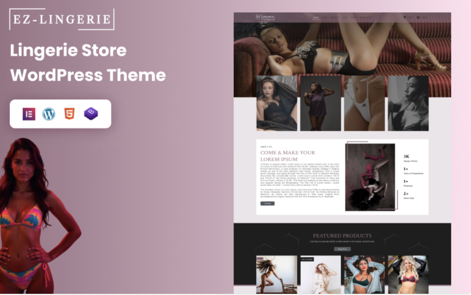 EZ Lingerie – The Ultimate Template for Luxury Lingerie Shops WordPress Theme