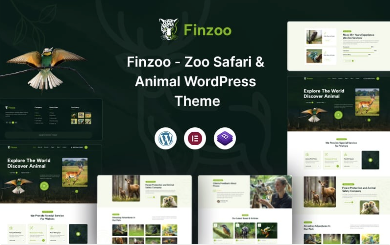 Finzoo – Zoo Safari & Animal WordPress Theme