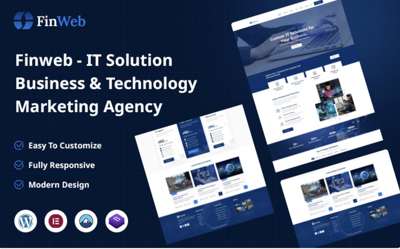 Finweb – IT Solution & Technology Marketing Agency WordPress Theme