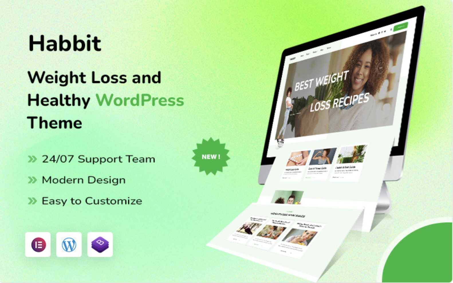 Habbit – Weight Loss Recipes, Fitness & Health Coaching Cosmetics WordPress Theme