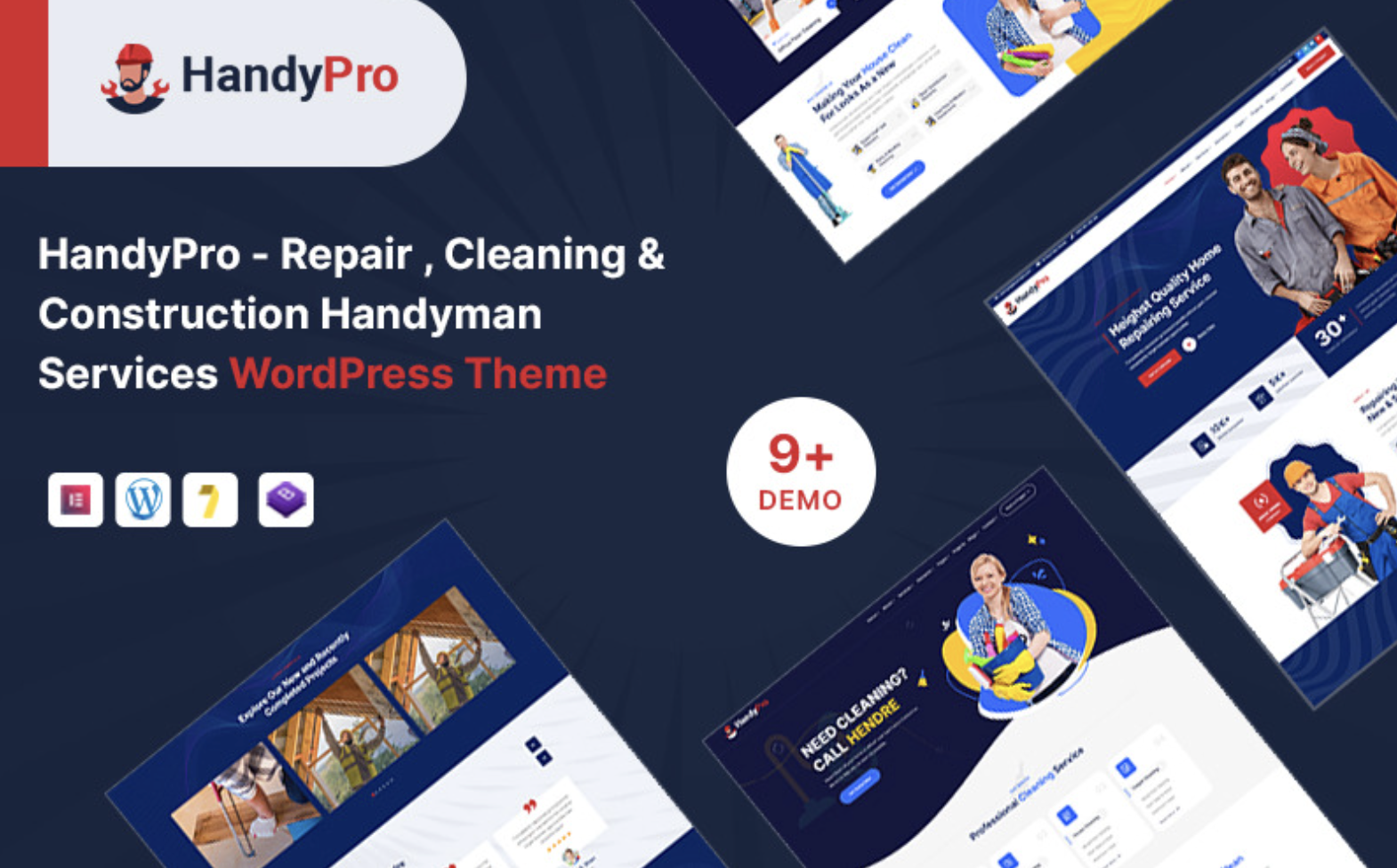 HandyPro - Repair , Cleaning & Construction Handyman Services WordPress Theme