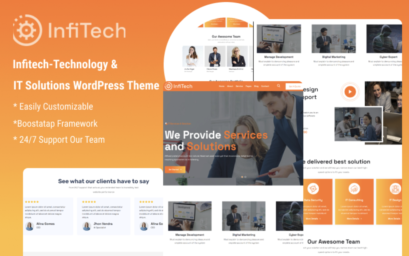 infitech - Technology & IT Solutions Wordpress Theme WordPress Theme