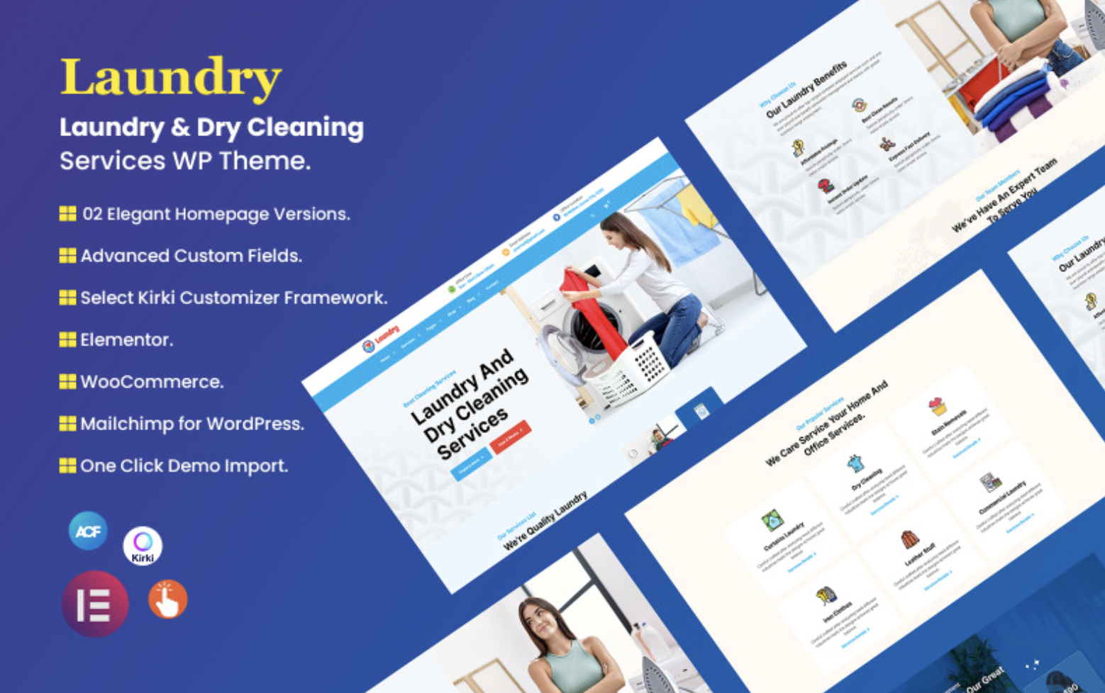Laundry & Dry Cleaning Services WordPress Theme