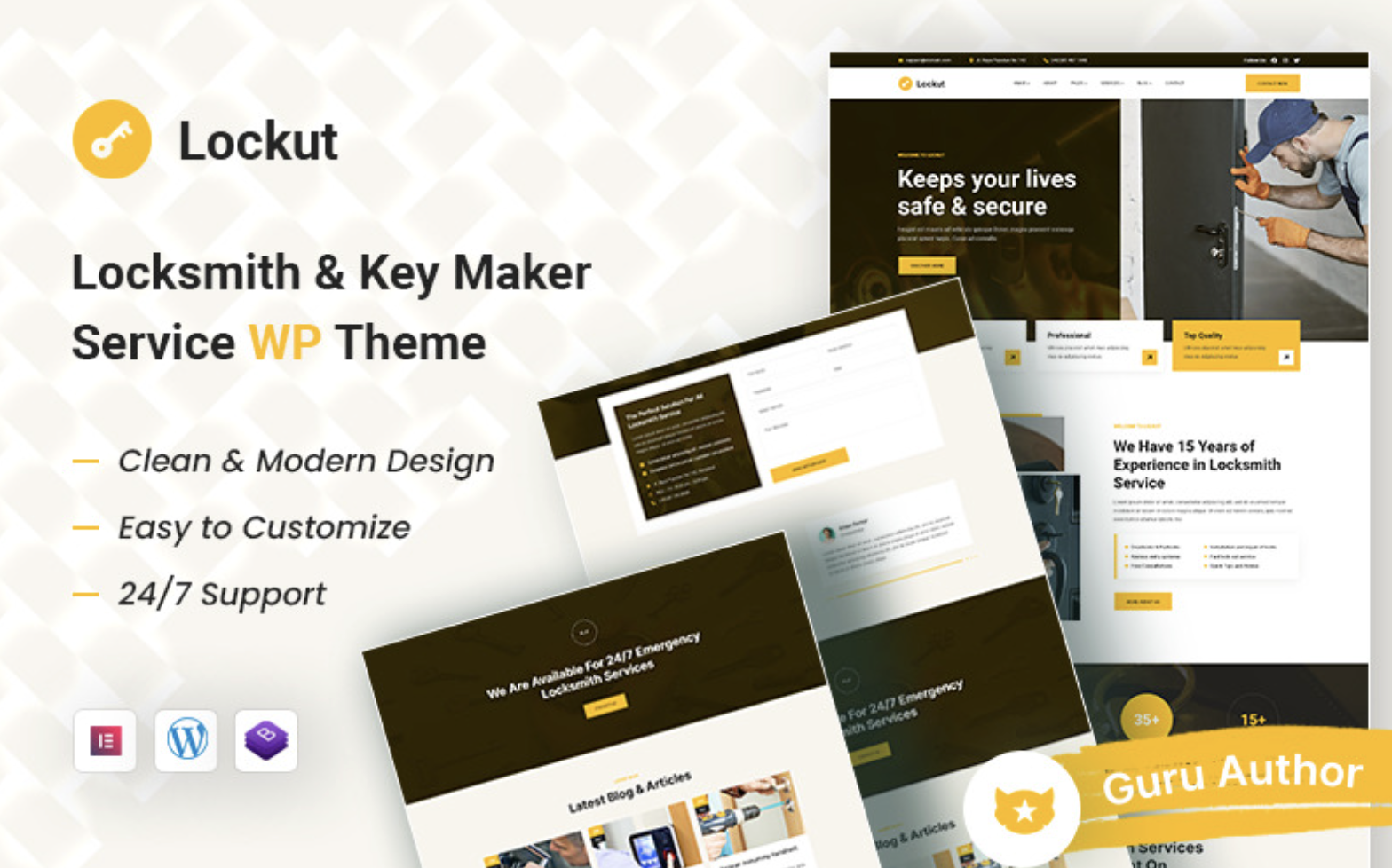 Lockut – Locksmith Security Systems & Key Maker Home Inspector WordPress Theme