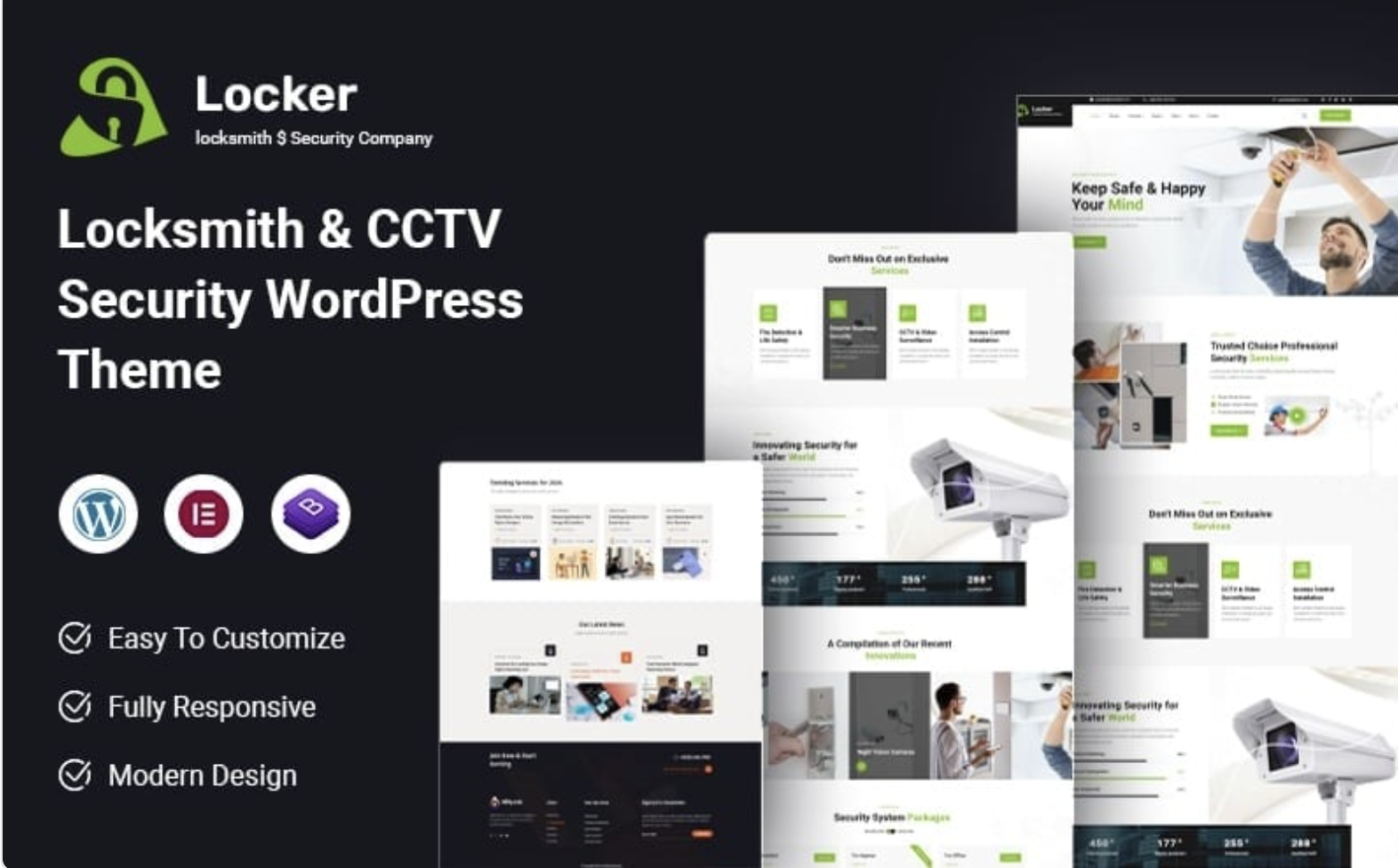 Locker – Locksmith & CCTV Security WordPress Theme