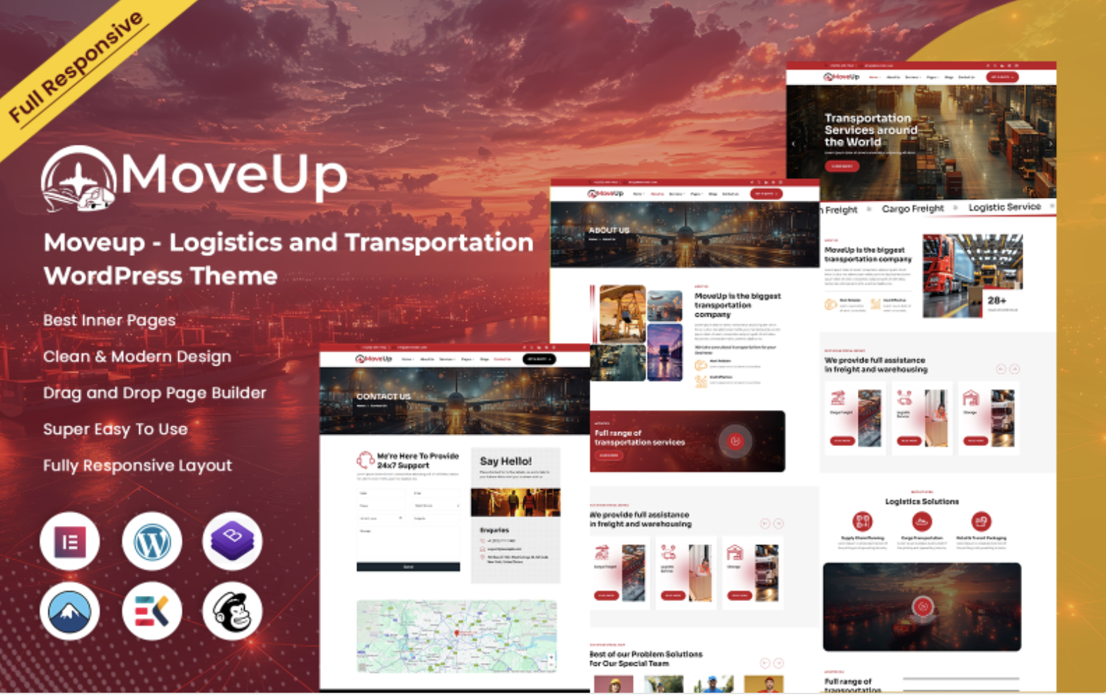 Moveup - Logistics and Transportation WordPress Theme