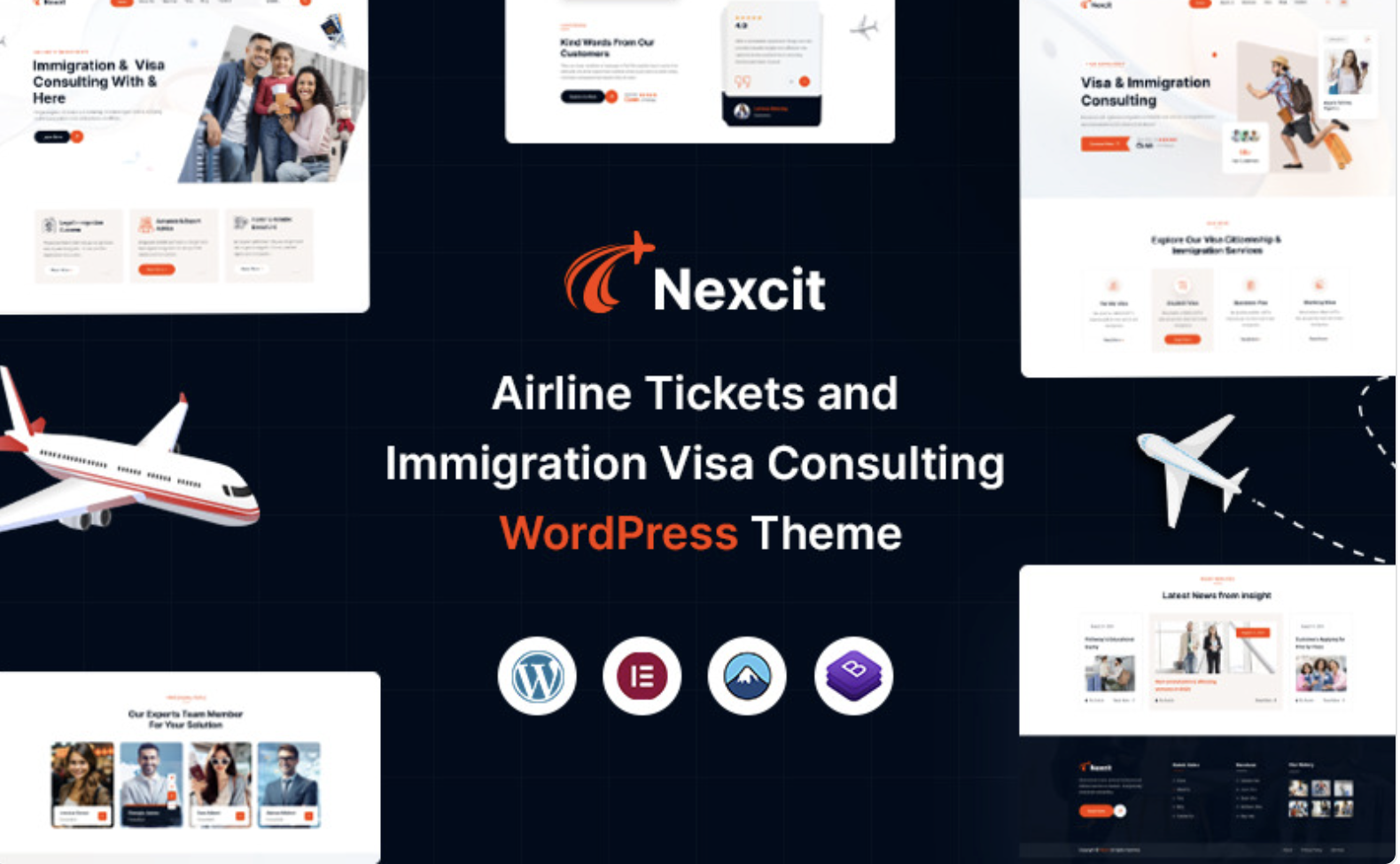 Nexcit – Airline Tickets and Immigration Visa Consulting WordPress Theme