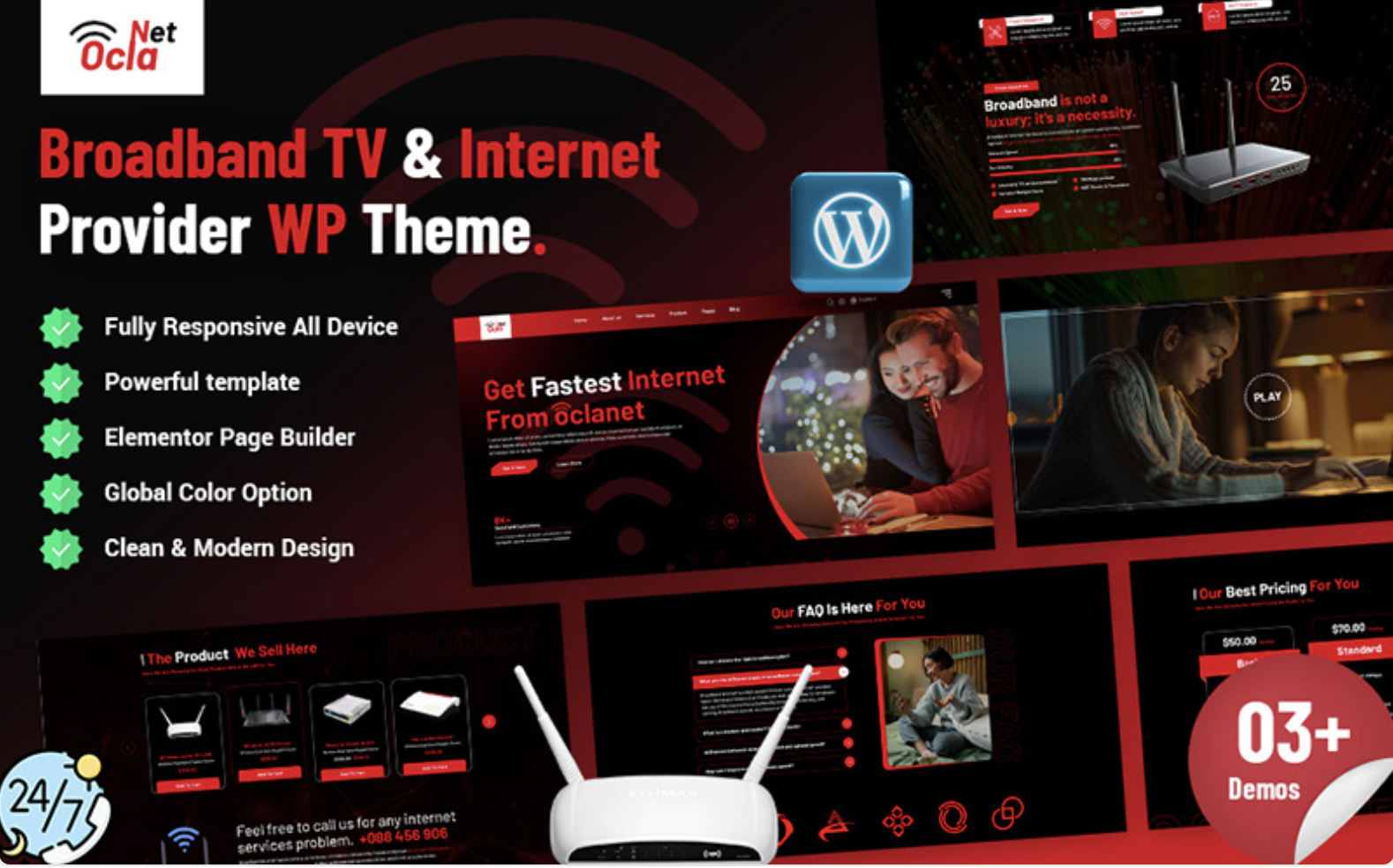 Netocla - Broadband TV & Internet Provider WordPress Theme