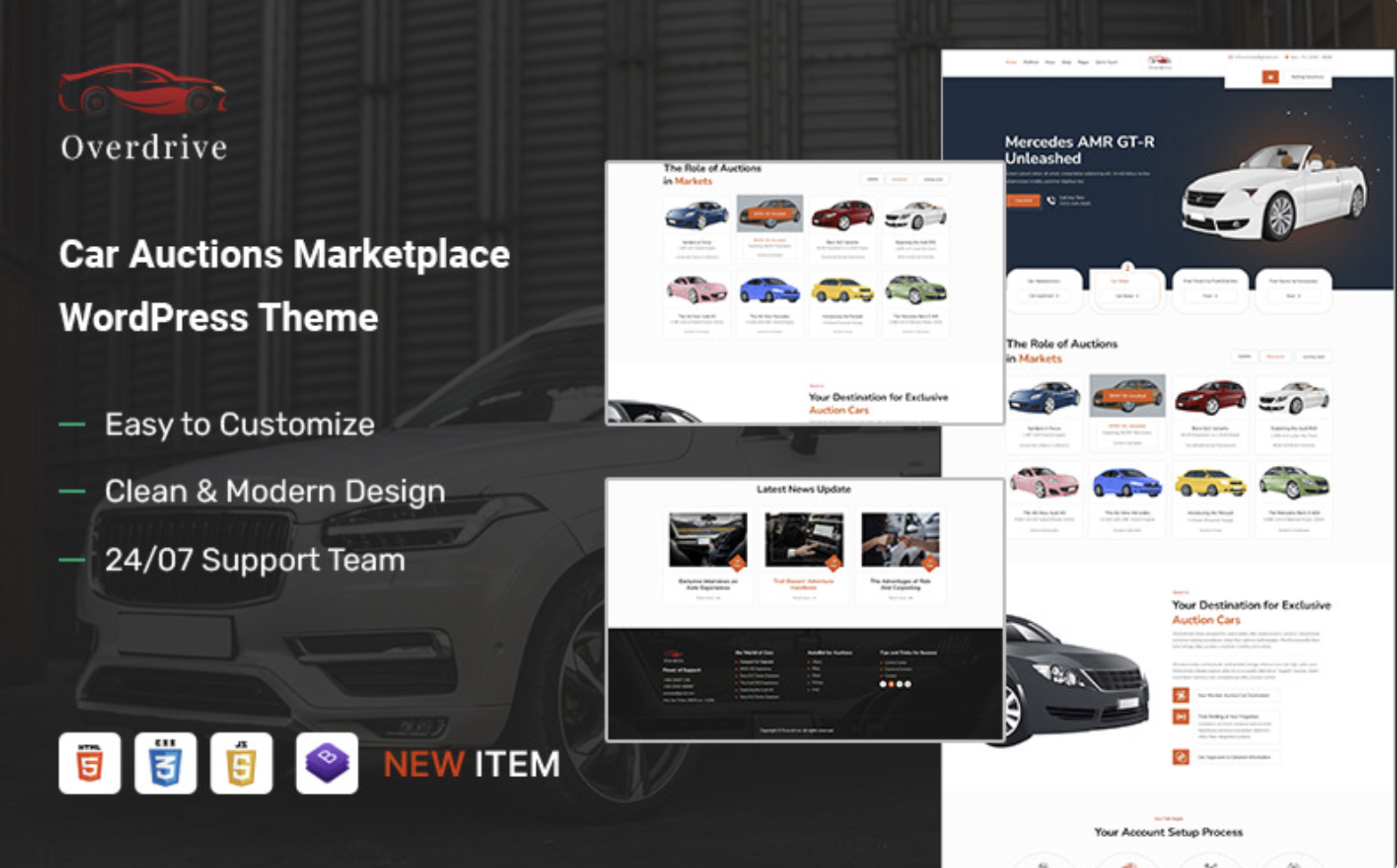 Overdrive – Car Auctions Marketplace & Steelworks WordPress Theme