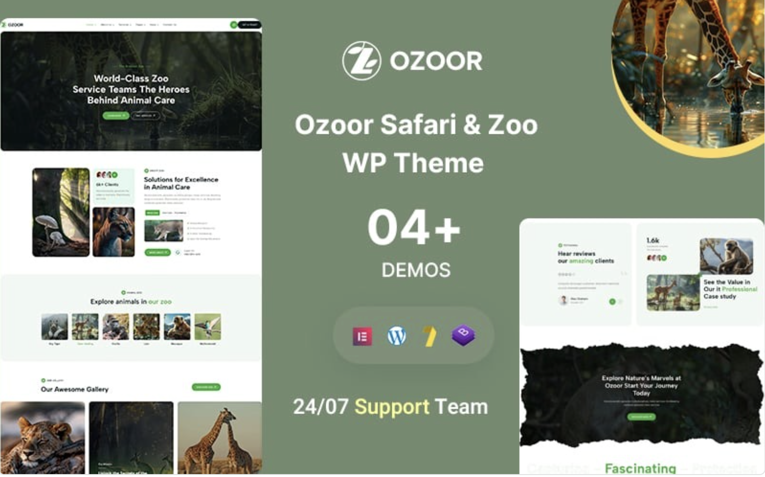 Ozoor – Zoo Safari & Environment Animal WordPress Theme