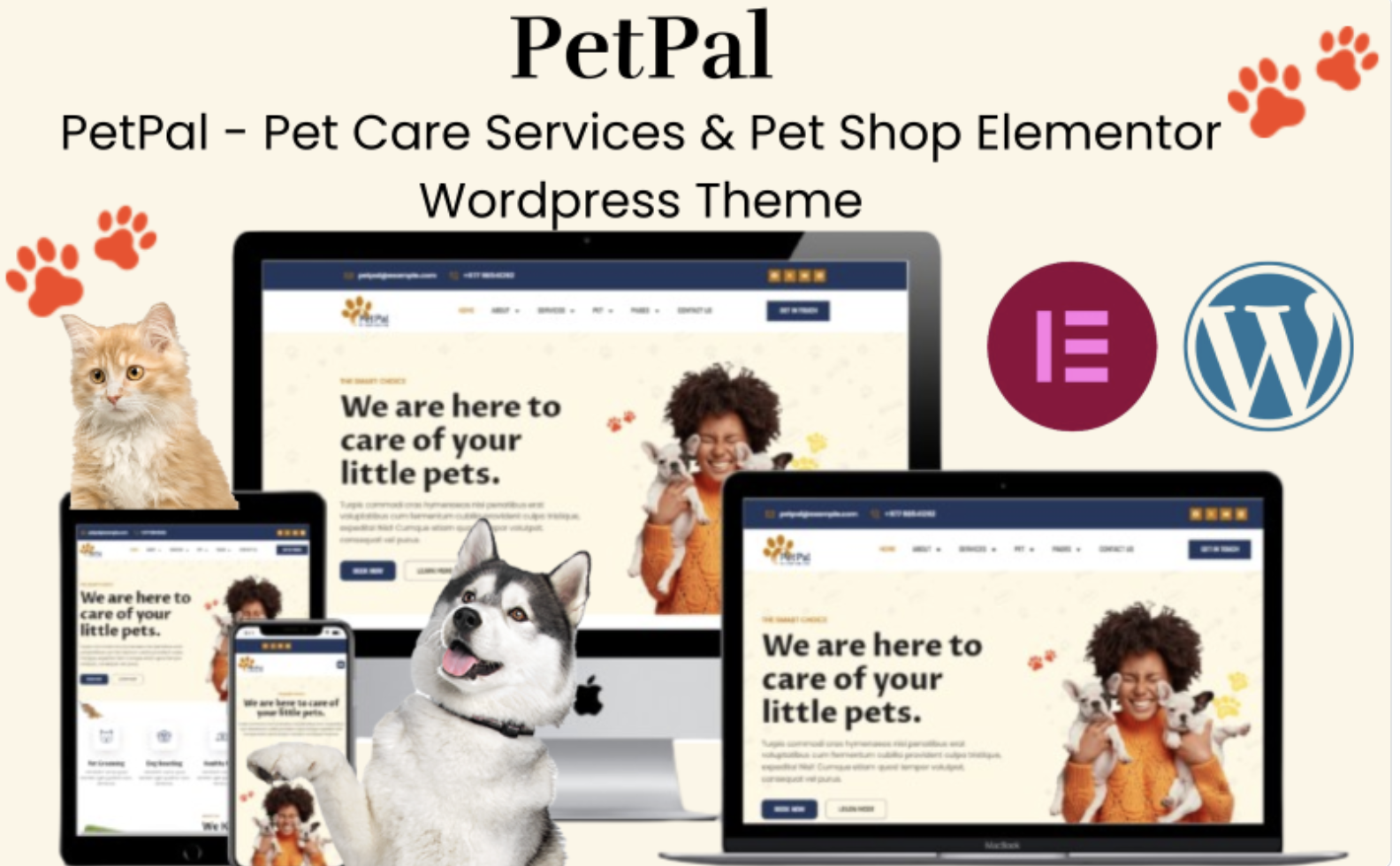 PetPal - Pet Care Services & Pet Shop Elementor WordPress Theme
