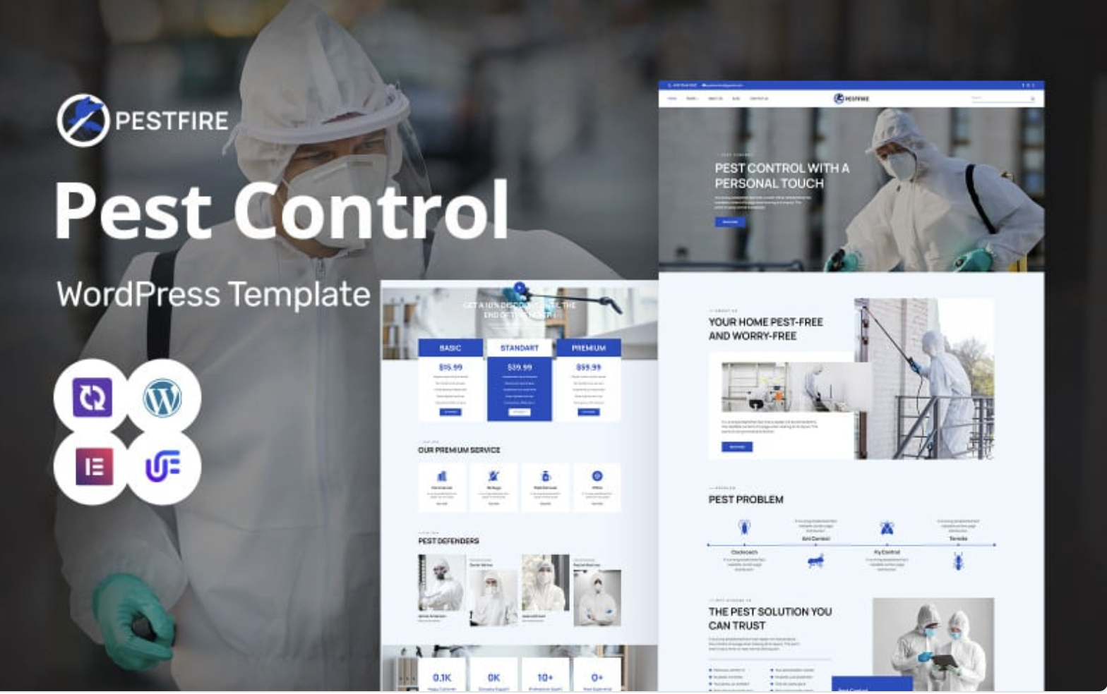 Pestfire - Professional Pest Control, Termite Removal And Home Protection WordPress Elementor Theme WordPress Theme