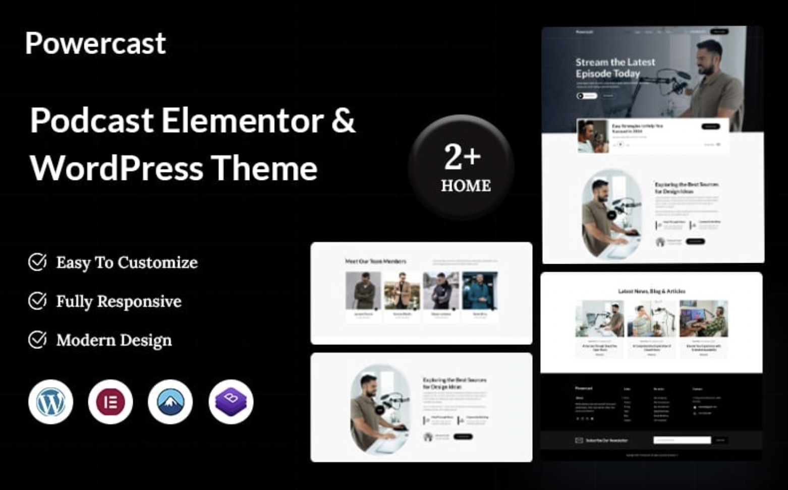 Powercast – Podcast Elementor WordPress Theme