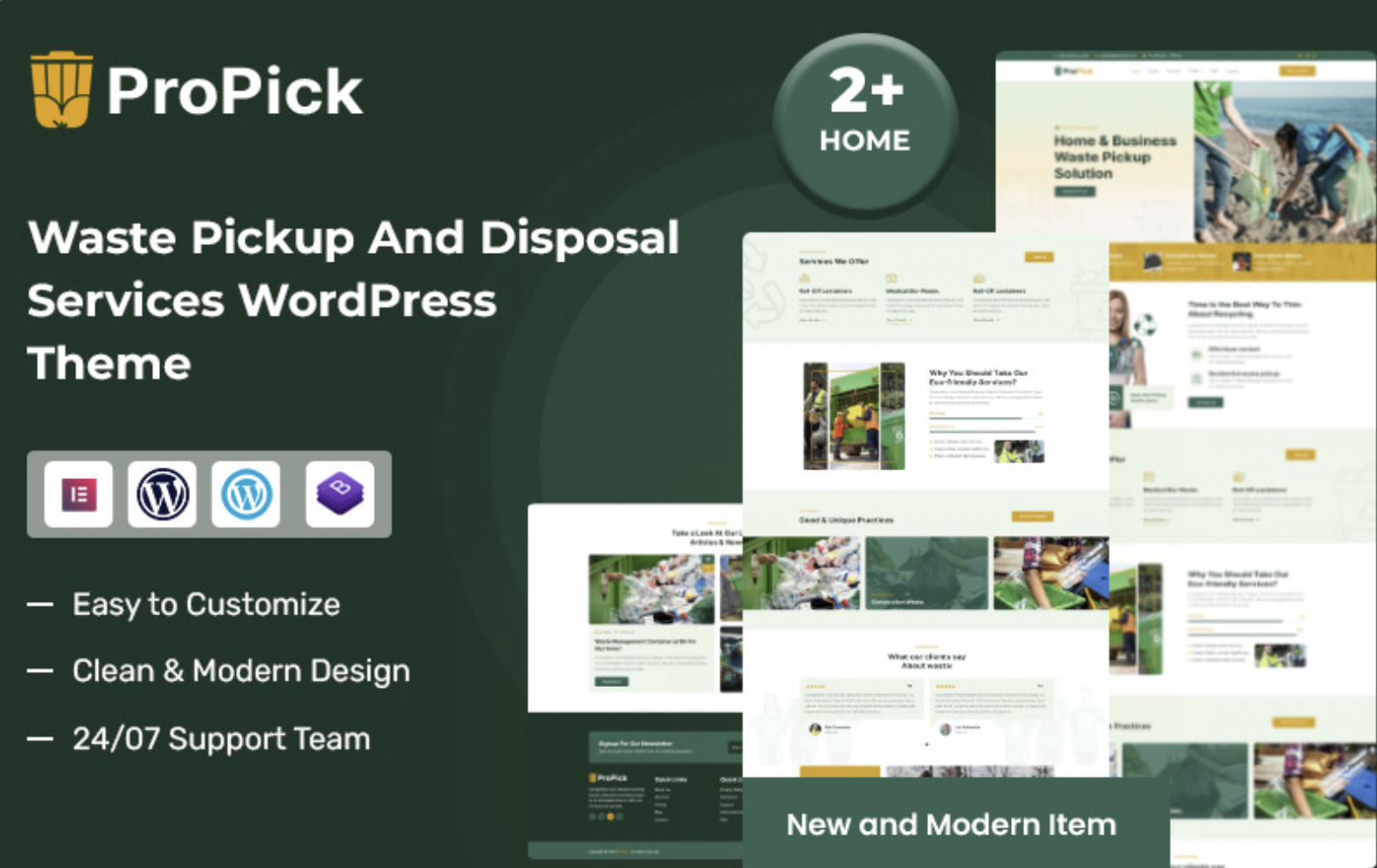 Propick – Waste Pickup And Disposal Services WordPress Theme