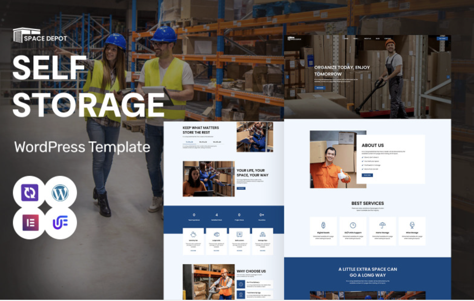 Space Depot - Self-Storage And Moving Services WordPress Elementor Theme WordPress Theme
