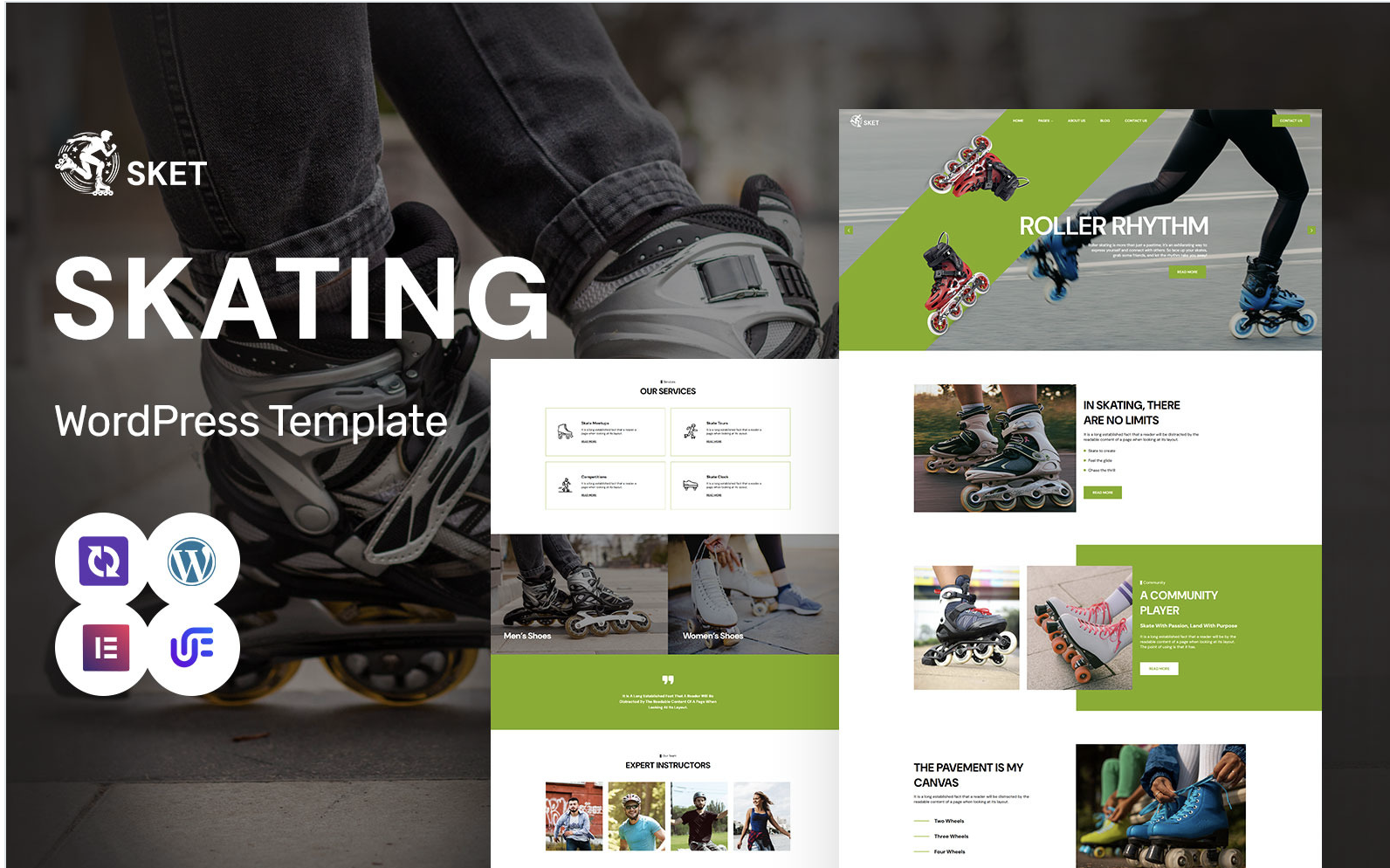 Sket - Skating School And Club WordPress Elementor Theme WordPress Theme