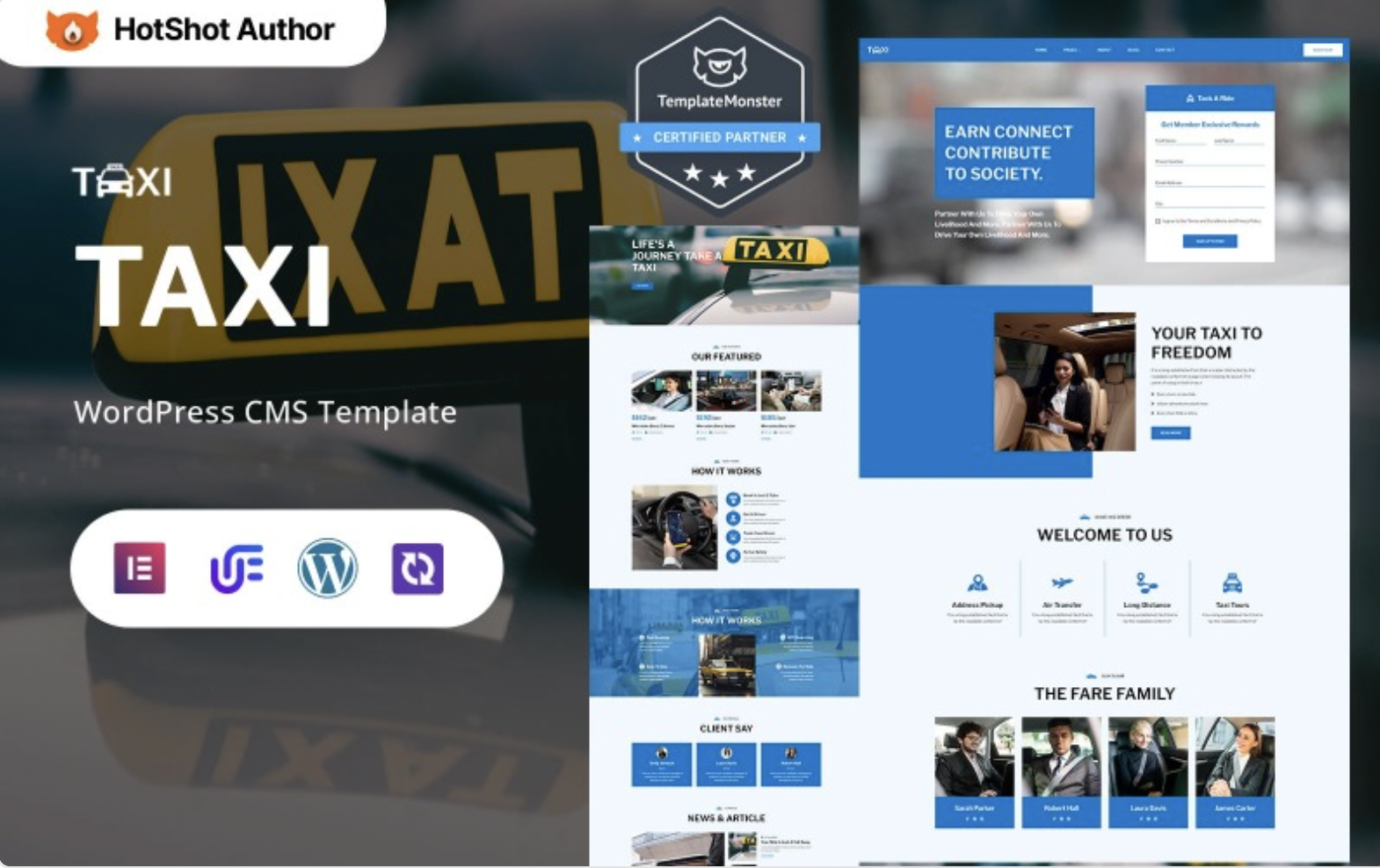 Taxi - Urban Taxi, Transportation And Chauffeur Services WordPress Elementor Theme WordPress Theme
