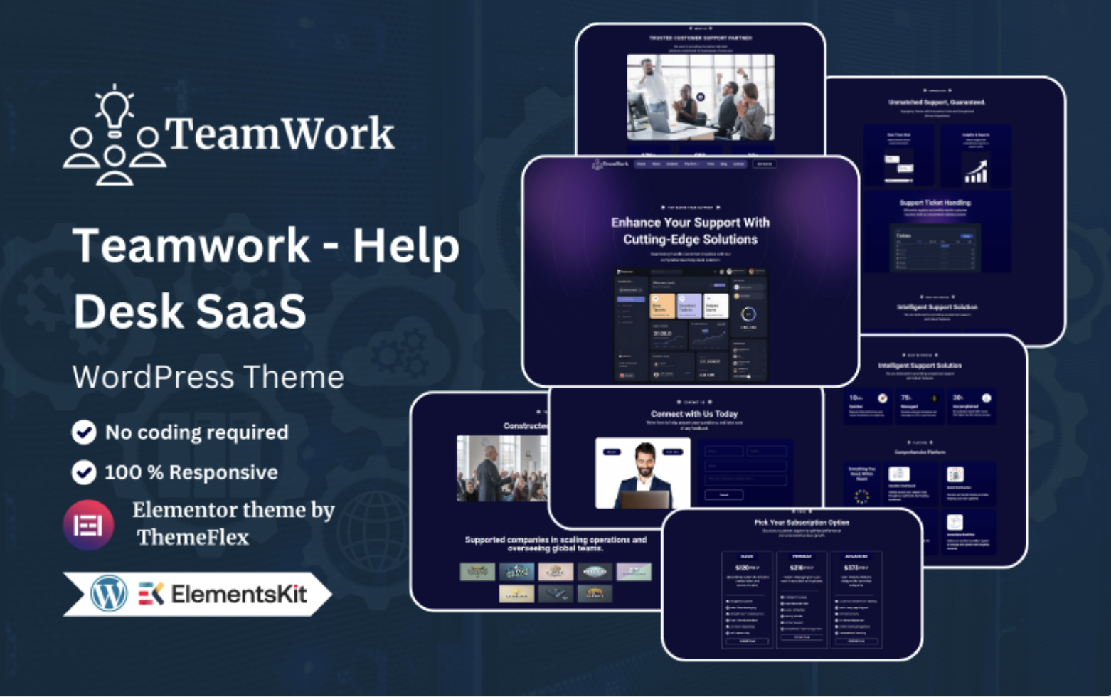 Teamwork - Help Desk SaaS WordPress Theme