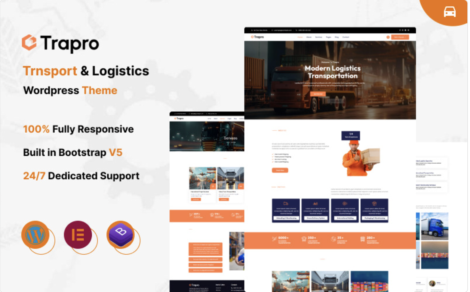 Trapro - Transport & Logistics Wordpress Theme WordPress Theme