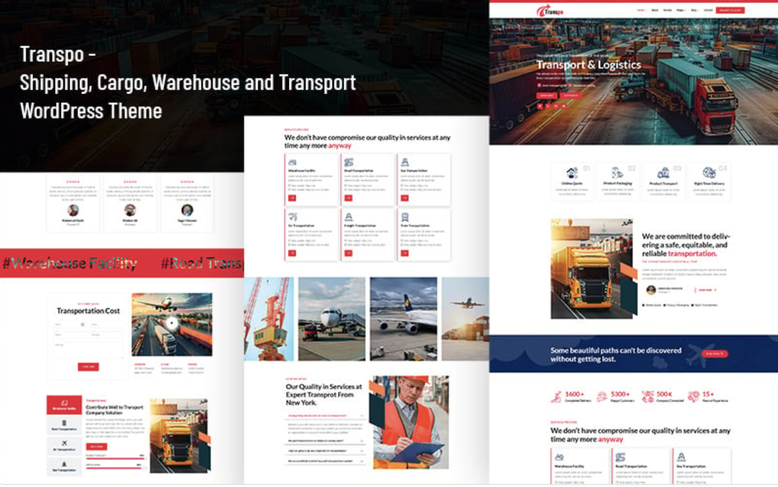 Transpo - Shipping, Cargo, Warehouse and Transport WordPress Theme