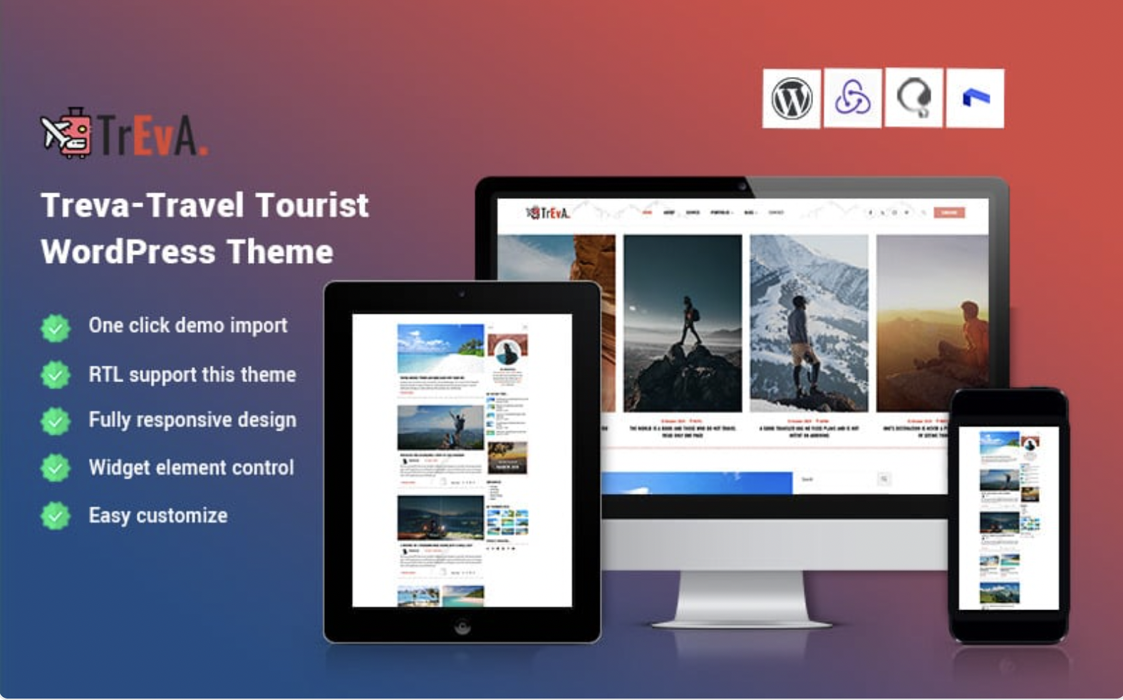 Treva - Travel Tourist WordPress Theme