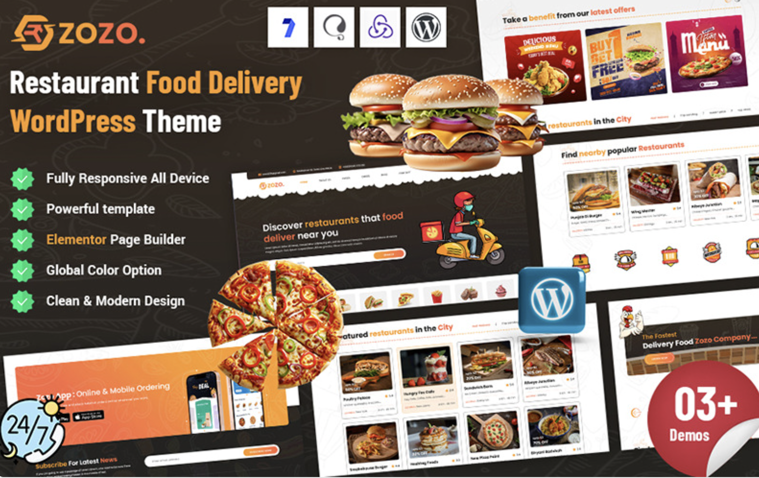 Zozo - Restaurant Food Delivery WordPress Theme