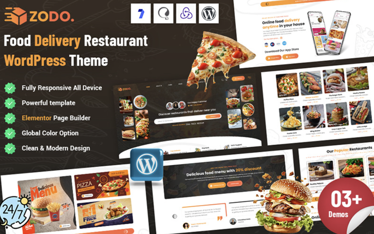 Zodo - Discover Restaurants WordPress Theme