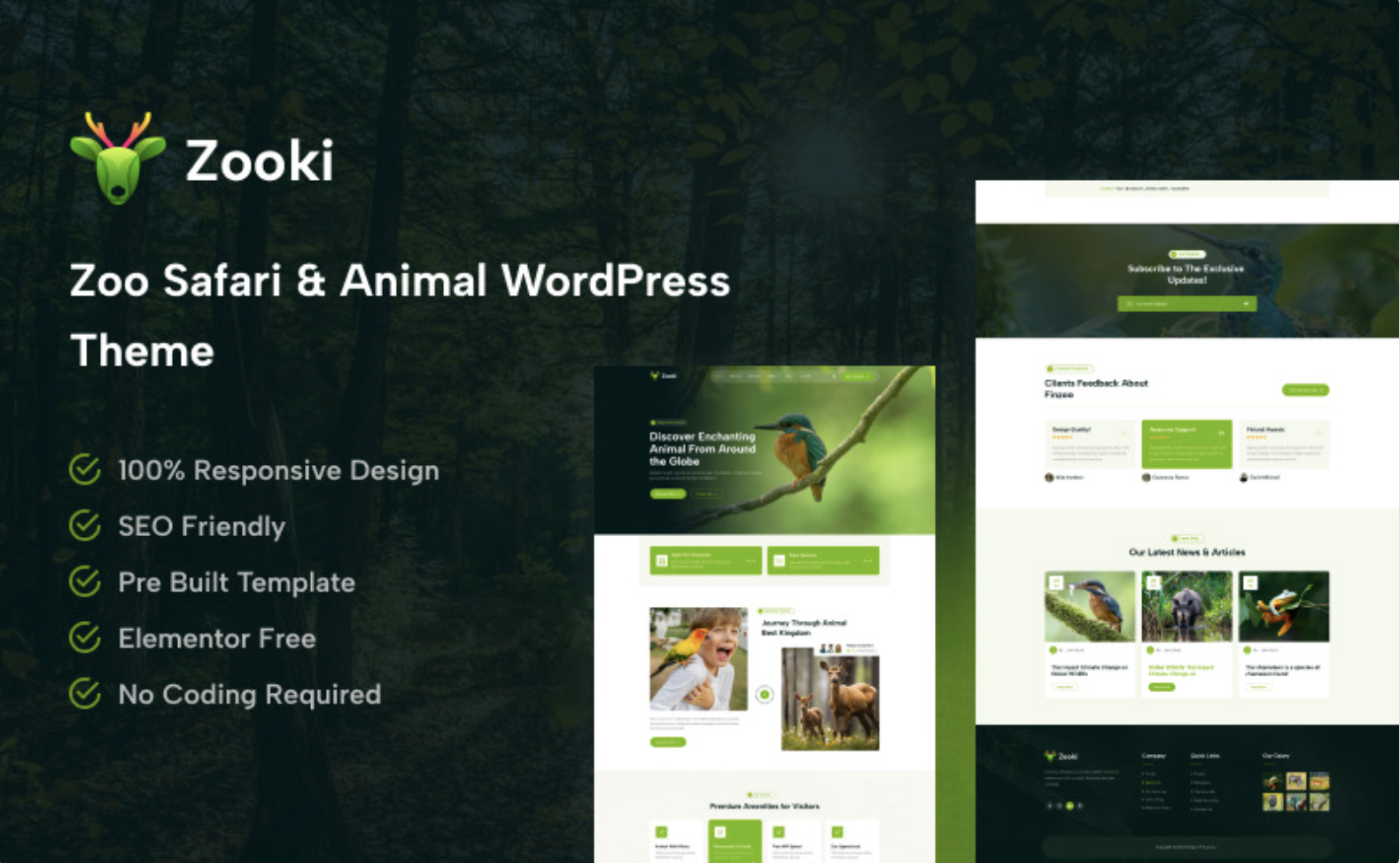Zooki – A Premium Zoo Safari Animal, Anime and Manga WordPress Theme