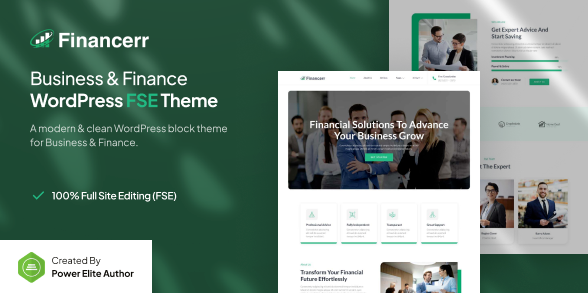 Financerr – Business & Finance FSE WordPress Theme